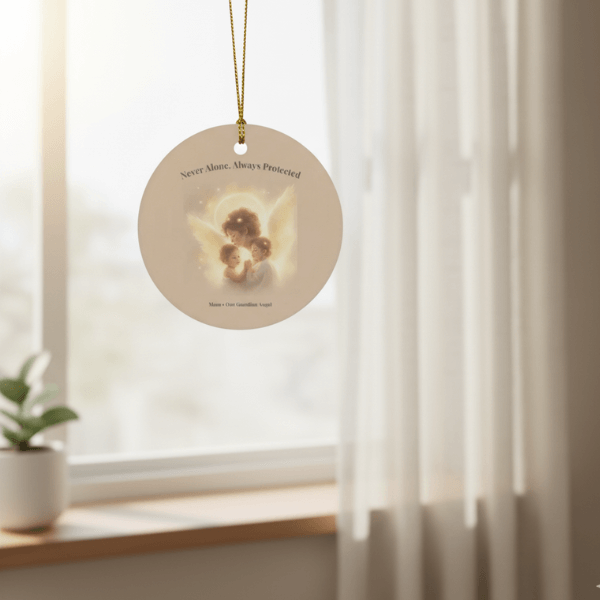 Never Alone, Always Protected - Ceramic Guardian Angel Ornament