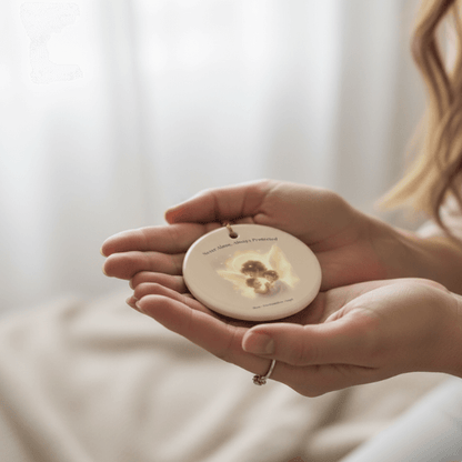 Never Alone, Always Protected - Ceramic Guardian Angel Ornament