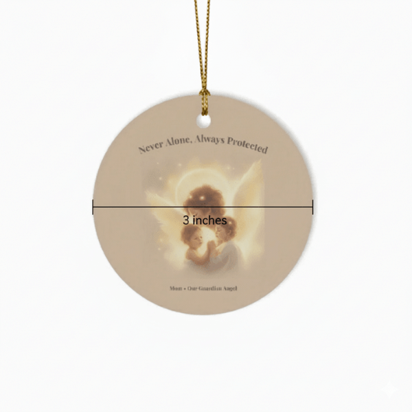 Never Alone, Always Protected - Ceramic Guardian Angel Ornament