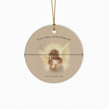 Never Alone, Always Protected - Ceramic Guardian Angel Ornament