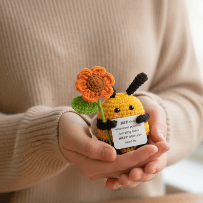 Handcrafted Crochet Bee – A Tiny Messenger of Courage & Kindness