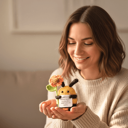 Handcrafted Crochet Bee – A Tiny Messenger of Courage & Kindness