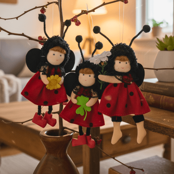 “Lucky Little Ladybug” Hanging Home Accent