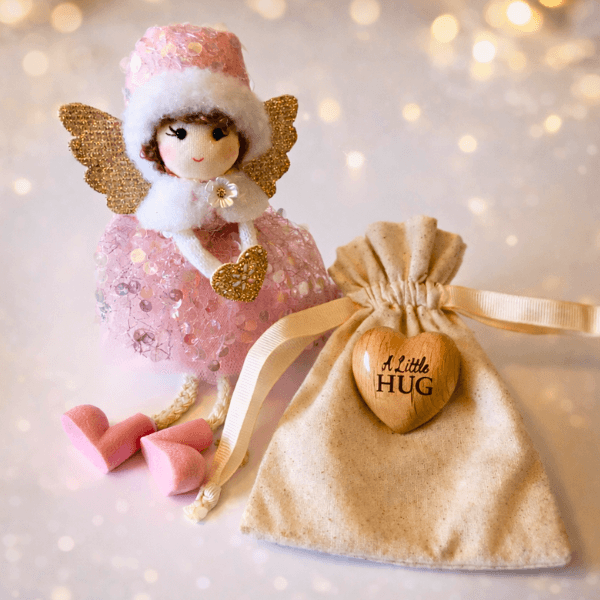 A Little Hug Angel Gift Set – Pink Heart