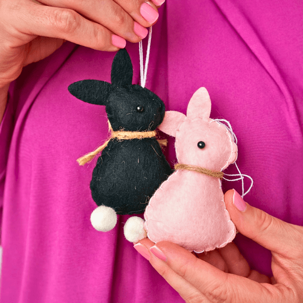 Cozy Hanging Bunny Charm