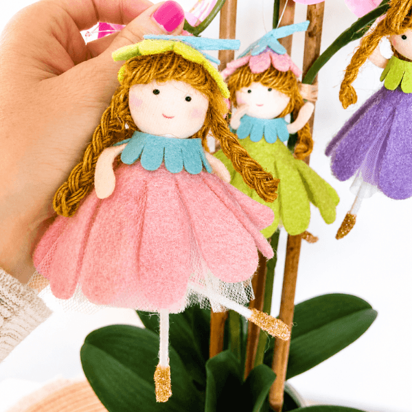 Handmade flower doll ornaments - for springtime smiles & warmth