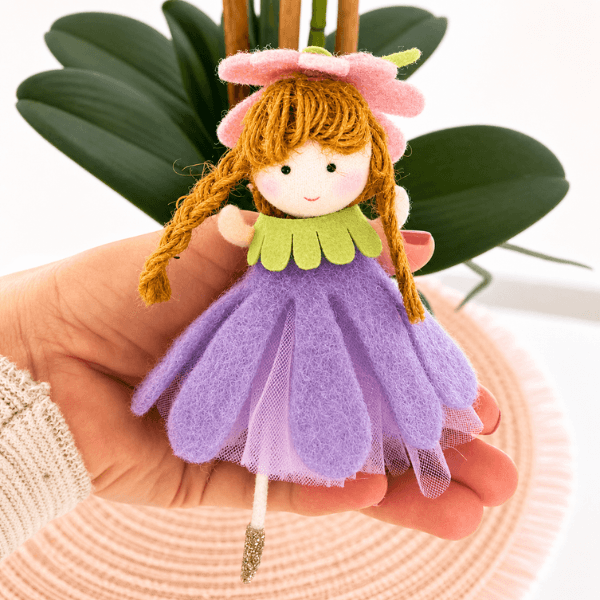 Handmade flower doll ornaments - for springtime smiles & warmth