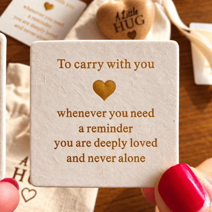 A Little Hug™ – Wooden Heart Gift Set