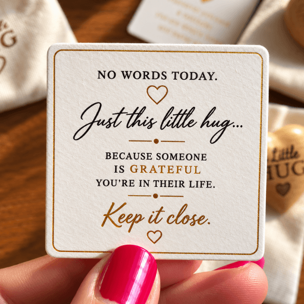 A Little Hug™ – Wooden Heart Gift Set