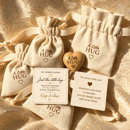 A Little Hug™ – Wooden Heart Gift Set