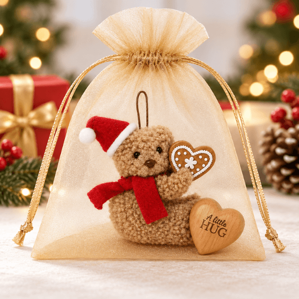 Christmas Teddy Bear & A Little Hug Gift Set