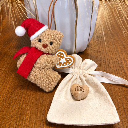 Christmas Teddy Bear & A Little Hug Gift Set