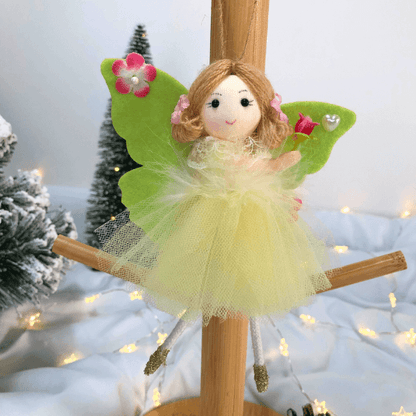 Handmade butterfly and flower dolls