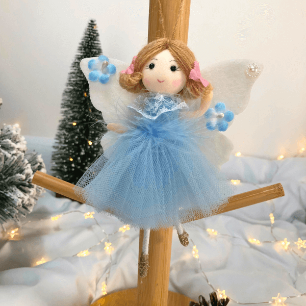 Handmade butterfly and flower dolls
