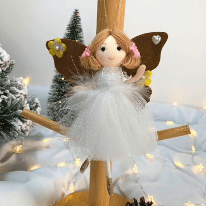 Handmade butterfly and flower dolls