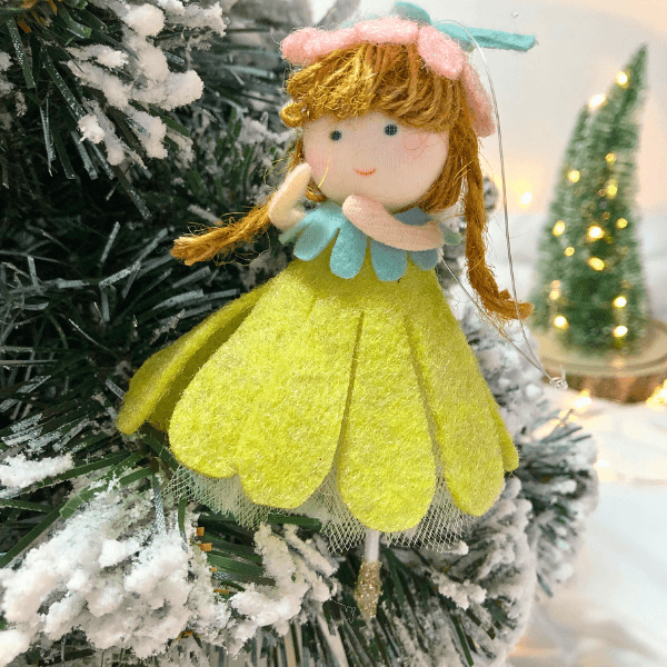 Handmade butterfly and flower dolls