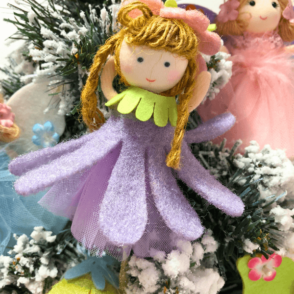 Handmade butterfly and flower dolls