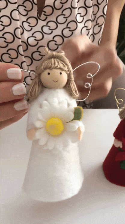 Flower angels - daisy for hope & poinsettia for joy