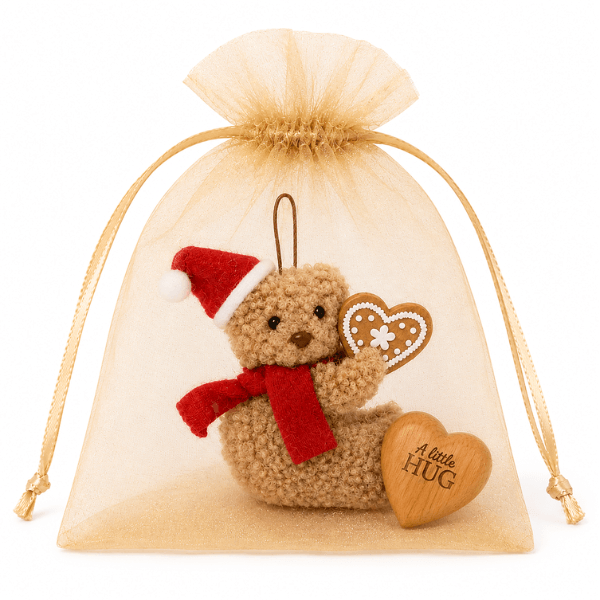 Christmas Teddy Bear & A Little Hug Gift Set