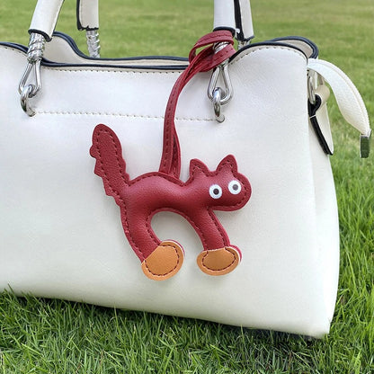 Scaredy Cat - Leather Charm Pendant
