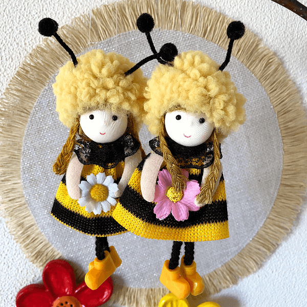 Handmade Hanging Bee Ornaments