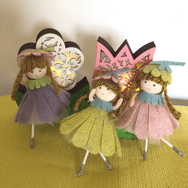 Handmade flower doll ornaments - for springtime smiles & warmth