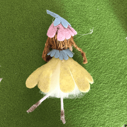 Handmade flower doll ornaments - for springtime smiles & warmth