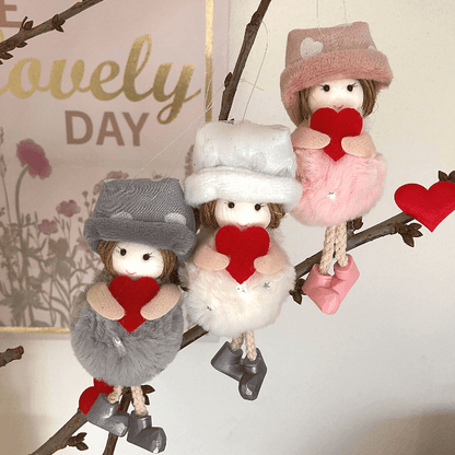 Handmade love dolls with heart