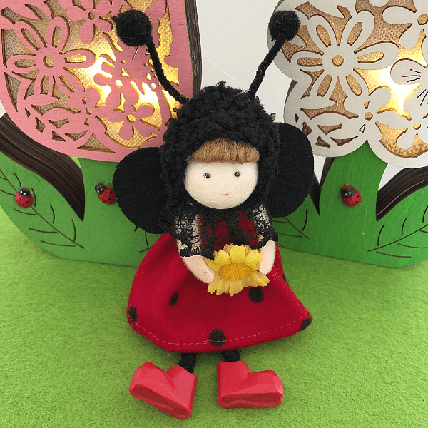 Handmade ladybug dolls – for good fortune & cheer