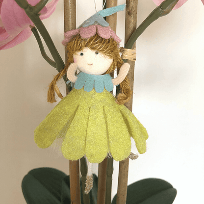 Handmade flower doll ornaments - for springtime smiles & warmth