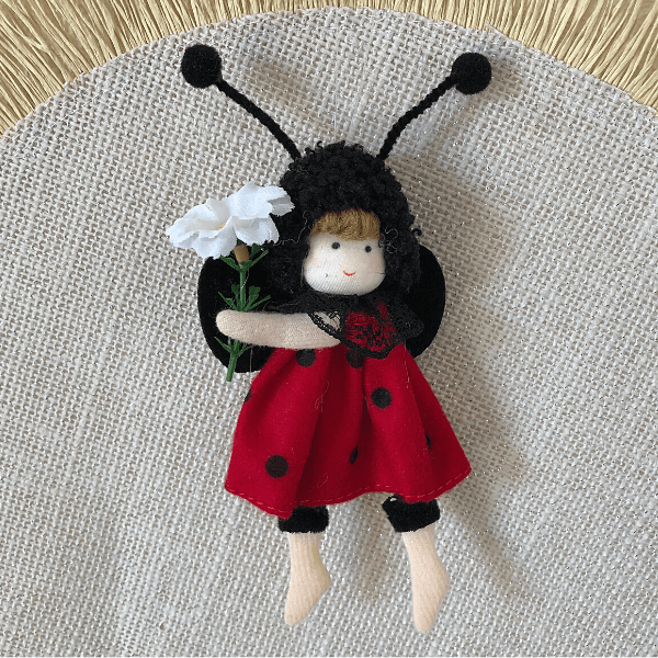Handmade ladybug dolls – for good fortune & cheer