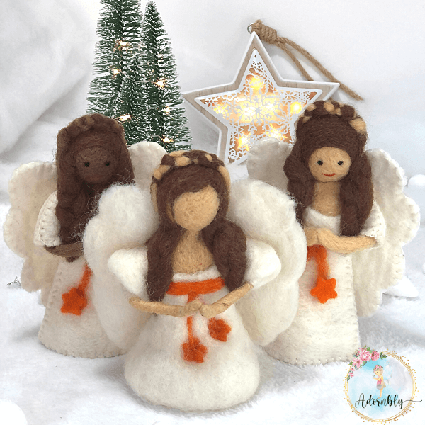 Handmade wool felt angels – for love & serenity