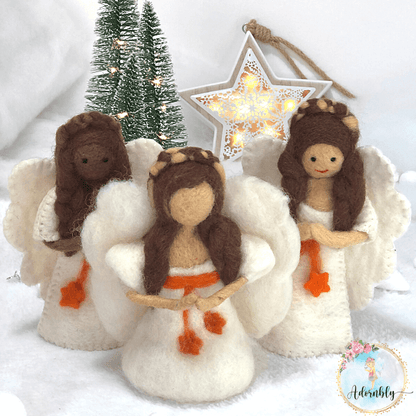 Handmade wool felt angels – for love & serenity