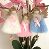 Handmade Angels With Pink Ribbon