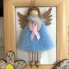Handmade Angels With Pink Ribbon